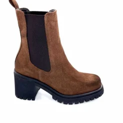 Rock|Bottines<Ivoire0235a Bottines à Talon Ivoire 28115 Daim Marron