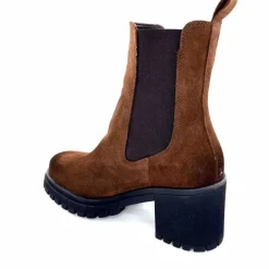 Rock|Bottines<Ivoire0235a Bottines à Talon Ivoire 28115 Daim Marron