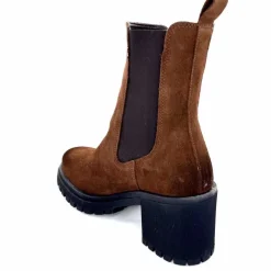 Rock|Bottines<Ivoire0235a Bottines à Talon Ivoire 28115 Daim Marron