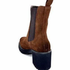 Rock|Bottines<Ivoire0235a Bottines à Talon Ivoire 28115 Daim Marron