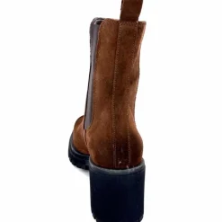 Rock|Bottines<Ivoire0235a Bottines à Talon Ivoire 28115 Daim Marron