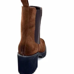 Rock|Bottines<Ivoire0235a Bottines à Talon Ivoire 28115 Daim Marron