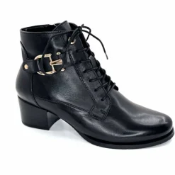 Bijoux<Regarde Le Ciel Bottines à Talon Jolene 25 Cuir Noir