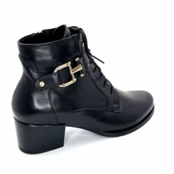 Bijoux<Regarde Le Ciel Bottines à Talon Jolene 25 Cuir Noir
