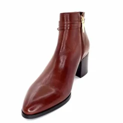 Féminin|Elégant<Regarde Le Ciel Bottines à Talon Taylor 39 Cuir Marron