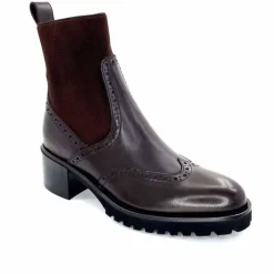 Basic|Bottines<Triver Flight Bottines à Talon 773 03 Cuir Marron