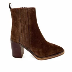 Féminin|Elégant<Alpe Bottines à Talons 5220 Daim Marron