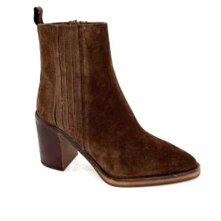 Féminin|Elégant<Alpe Bottines à Talons 5220 Daim Marron