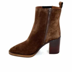 Féminin|Elégant<Alpe Bottines à Talons 5220 Daim Marron