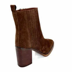 Féminin|Elégant<Alpe Bottines à Talons 5220 Daim Marron