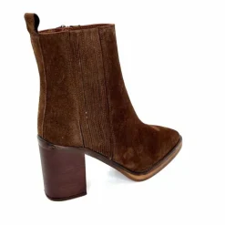 Féminin|Elégant<Alpe Bottines à Talons 5220 Daim Marron