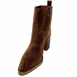 Féminin|Elégant<Alpe Bottines à Talons 5220 Daim Marron