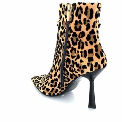 Talon|Animalier<chantal Bottines à talons 2365 Daim Maculato Léo Camel