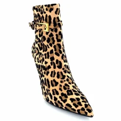 Talon|Animalier<chantal Bottines à talons 2365 Daim Maculato Léo Camel