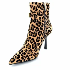 Talon|Animalier<chantal Bottines à talons 2365 Daim Maculato Léo Camel