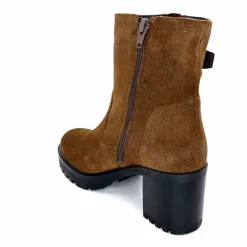 Talon|Elégant<We Do Bottines à Talons Ivoire 99856 Daim Foncé Marron