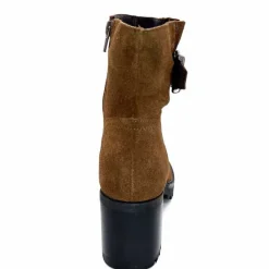 Talon|Elégant<We Do Bottines à Talons Ivoire 99856 Daim Foncé Marron