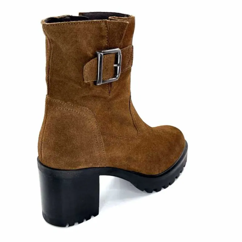 Talon|Elégant<We Do Bottines à Talons Ivoire 99856 Daim Foncé Marron