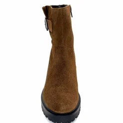 Talon|Elégant<We Do Bottines à Talons Ivoire 99856 Daim Foncé Marron