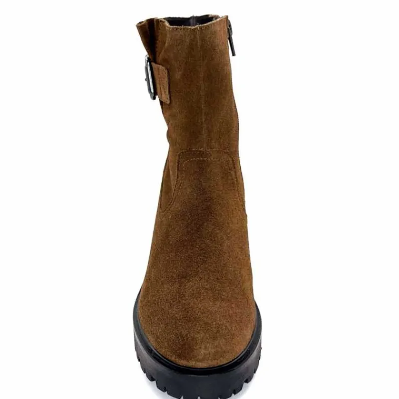 Talon|Elégant<We Do Bottines à Talons Ivoire 99856 Daim Foncé Marron