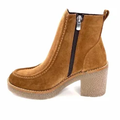 Montagne|Bottines<355-ivoire Bottines à Talons Ivoire 1030 Daim Marron