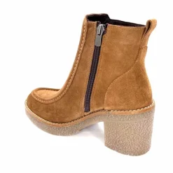 Montagne|Bottines<355-ivoire Bottines à Talons Ivoire 1030 Daim Marron