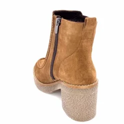 Montagne|Bottines<355-ivoire Bottines à Talons Ivoire 1030 Daim Marron