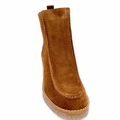 Montagne|Bottines<355-ivoire Bottines à Talons Ivoire 1030 Daim Marron