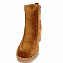 Montagne|Bottines<355-ivoire Bottines à Talons Ivoire 1030 Daim Marron