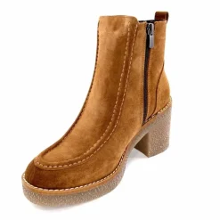 Montagne|Bottines<355-ivoire Bottines à Talons Ivoire 1030 Daim Marron