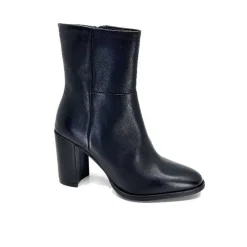 Elégant|Bottines<Ivoire0104a Bottines à Talons Ivoire 52324 Cuir Noir
