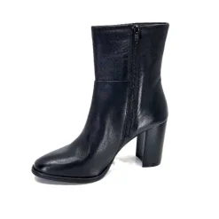 Elégant|Bottines<Ivoire0104a Bottines à Talons Ivoire 52324 Cuir Noir