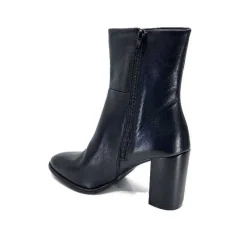 Elégant|Bottines<Ivoire0104a Bottines à Talons Ivoire 52324 Cuir Noir