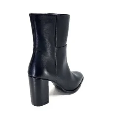 Elégant|Bottines<Ivoire0104a Bottines à Talons Ivoire 52324 Cuir Noir