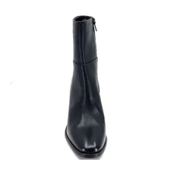 Elégant|Bottines<Ivoire0104a Bottines à Talons Ivoire 52324 Cuir Noir