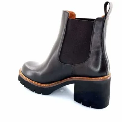 Basic|Bottines<Ivoire0156 Bottines à Talons Ivoire 8751 Carrie Cuir Foncé Marron