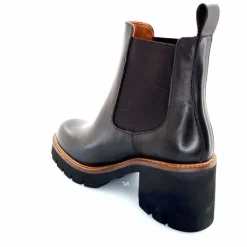 Basic|Bottines<Ivoire0156 Bottines à Talons Ivoire 8751 Carrie Cuir Foncé Marron