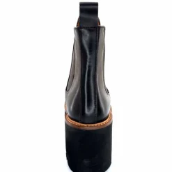 Basic|Bottines<Ivoire0156 Bottines à Talons Ivoire 8751 Carrie Cuir Foncé Marron