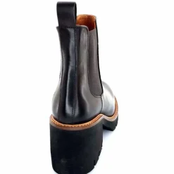 Basic|Bottines<Ivoire0156 Bottines à Talons Ivoire 8751 Carrie Cuir Foncé Marron