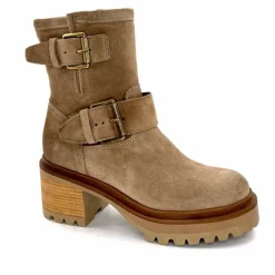 Bottines<Mjus Bottines à Talons T64209 101 Daim Taupe