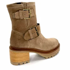 Bottines<Mjus Bottines à Talons T64209 101 Daim Taupe