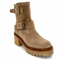 Bottines<Mjus Bottines à Talons T64209 101 Daim Taupe