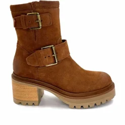 Bottines<Mjus Bottines à Talons T64209 101 Daim Tabacco Marron