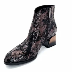 Talon|Soirée<Elue Par Nous Bottines à Talons Métamorfose Sage Écailles Noir Bronze BronzeNoir