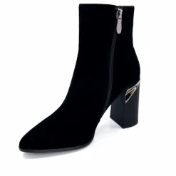 Soirée|Féminin<Elue Par Nous Bottines à Talons Métamorfose Salins Daim Noir Marron