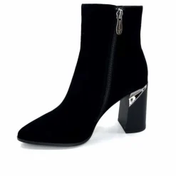 Soirée|Féminin<Elue Par Nous Bottines à Talons Métamorfose Salins Daim Noir Marron