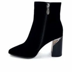 Soirée|Féminin<Elue Par Nous Bottines à Talons Métamorfose Salins Daim Noir Marron