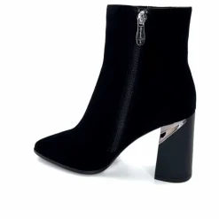 Soirée|Féminin<Elue Par Nous Bottines à Talons Métamorfose Salins Daim Noir Marron