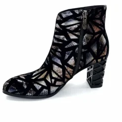 Soirée|Fantaisie<Elue Par Nous Bottines à Talons Métamorphose Saboteuse Textile NoirBrillant Multicolore MulticoloreNoir