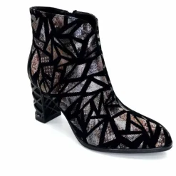 Soirée|Fantaisie<Elue Par Nous Bottines à Talons Métamorphose Saboteuse Textile NoirBrillant Multicolore MulticoloreNoir